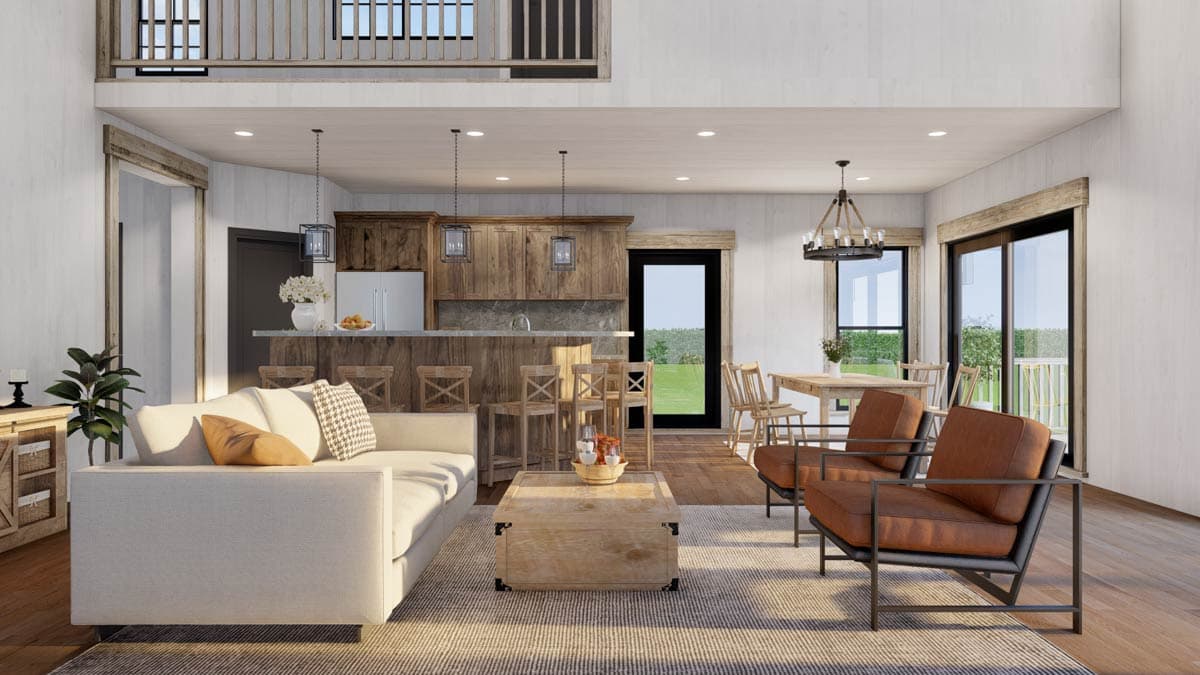 Plan 70583MK: Eclectic 3-Bed Cottage House Plan with Sleeping Loft - 1706 Sq Ft - Image #9 - Cottage, Craftsman, Mountain, Vacation