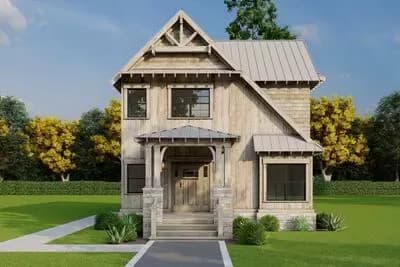 Eclectic 3-Bed Cottage House Plan with Sleeping Loft - 1706 Sq Ft