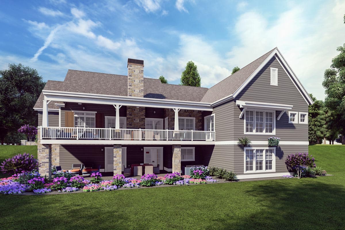 Plan 64466SC: Rustic Farmhouse with Optional Finished Lower Level and Bonus - 2593 Sq Ft - Image #5 - Country, Craftsman, Farmhouse, Hill Country, Ranch, Rustic