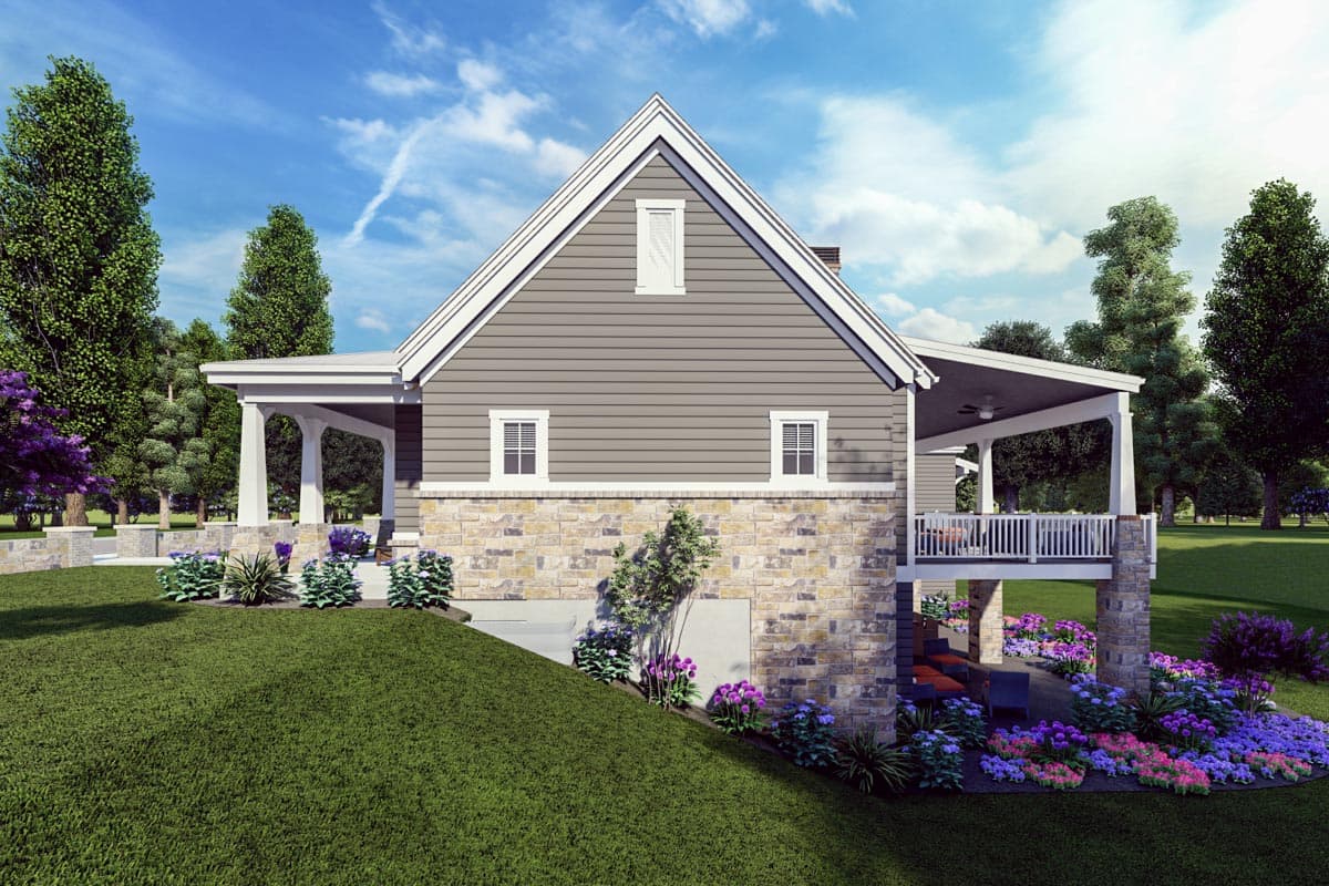 Plan 64466SC: Rustic Farmhouse with Optional Finished Lower Level and Bonus - 2593 Sq Ft - Image #9 - Country, Craftsman, Farmhouse, Hill Country, Ranch, Rustic