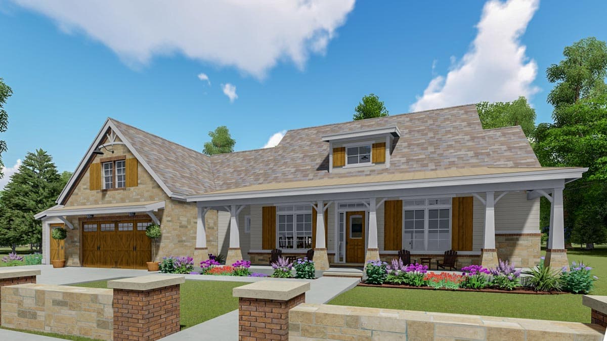 Plan 64466SC: Rustic Farmhouse with Optional Finished Lower Level and Bonus - 2593 Sq Ft - Image #12 - Country, Craftsman, Farmhouse, Hill Country, Ranch, Rustic