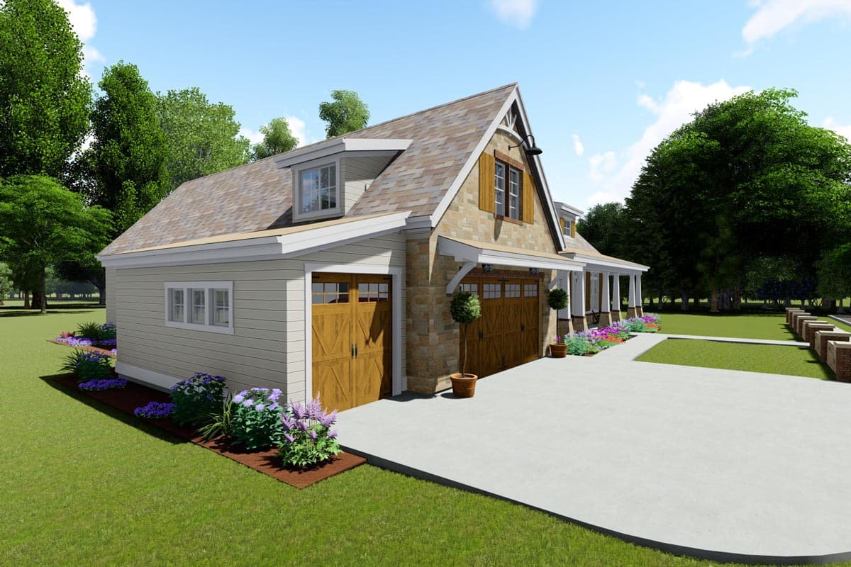 Plan 64466SC: Rustic Farmhouse with Optional Finished Lower Level and Bonus - 2593 Sq Ft - Image #19 - Country, Craftsman, Farmhouse, Hill Country, Ranch, Rustic