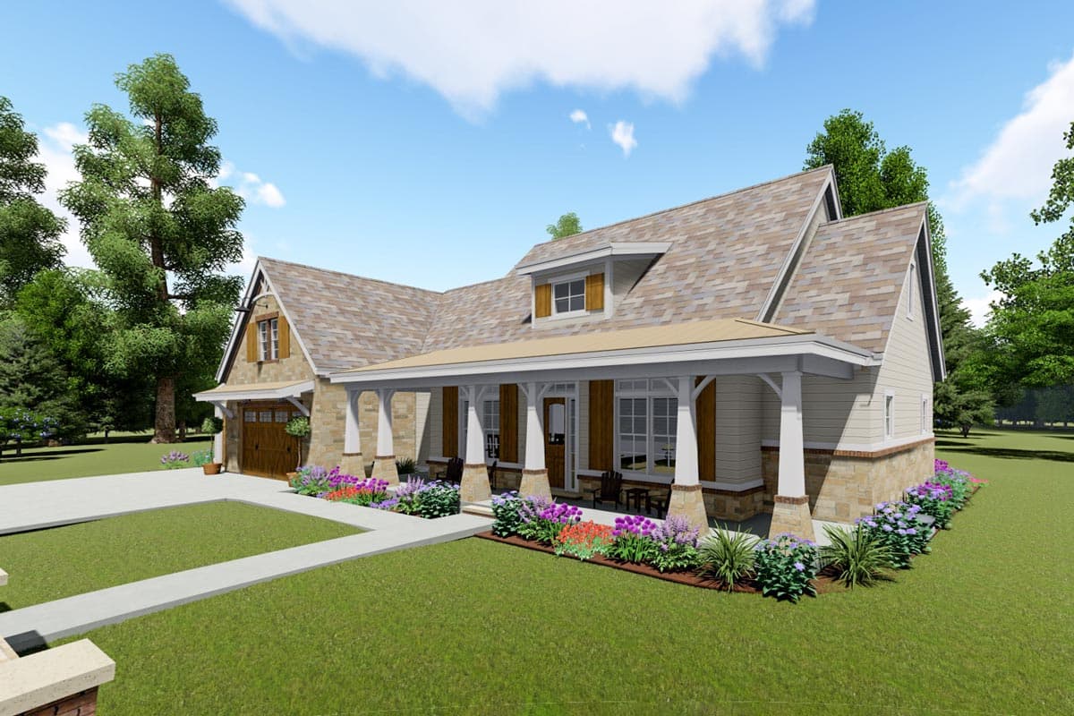 Plan 64466SC: Rustic Farmhouse with Optional Finished Lower Level and Bonus - 2593 Sq Ft - Image #13 - Country, Craftsman, Farmhouse, Hill Country, Ranch, Rustic