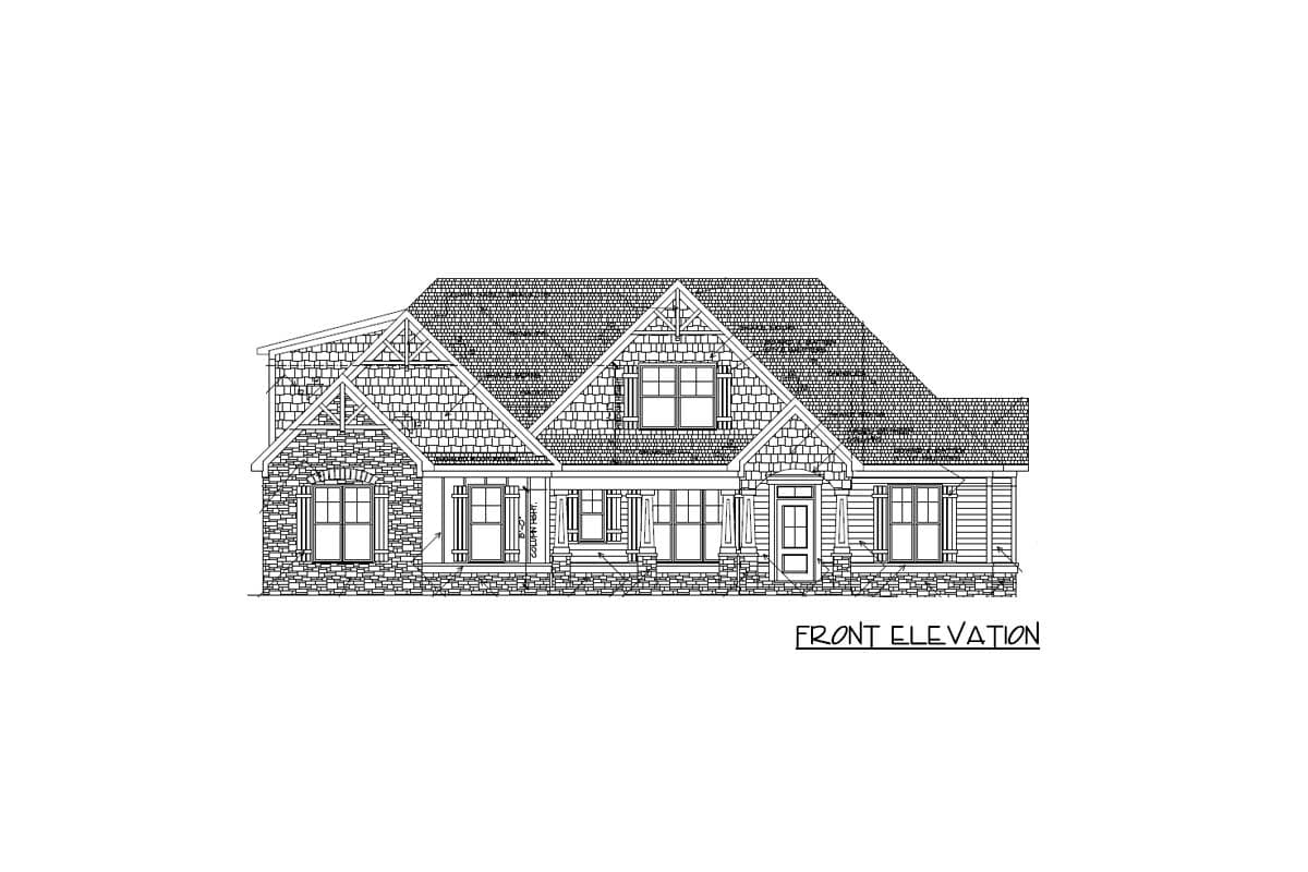 Plan 360013DK: Attractive Four Bedroom Craftsman House Plan - 2485 Sq Ft - Image #30 - Craftsman, New American, Northwest