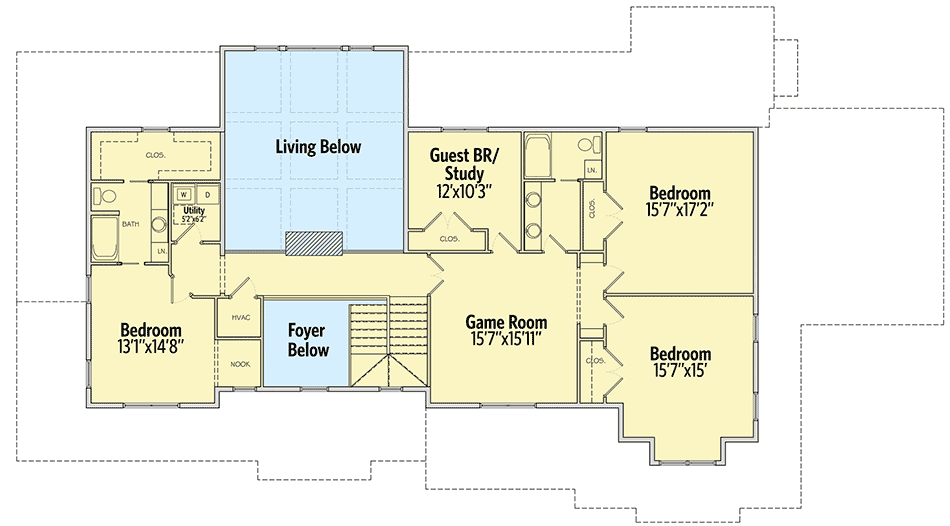 Plan 77638FB: Roomy Craftsman with Room for Expansion - Floor Plan - 2nd Floor - Country, Craftsman, New American, Northwest