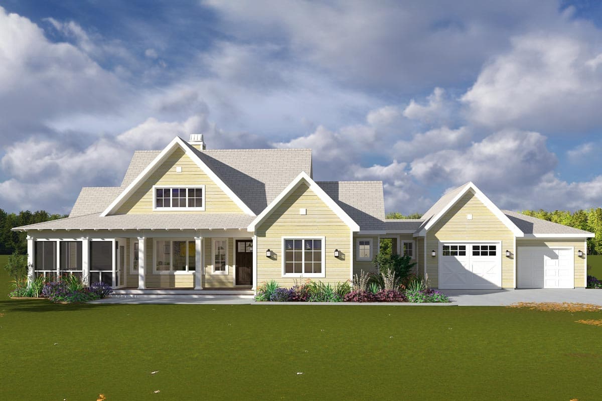 Plan 28925JJ: Flexible 3-Bed Modern Farmhouse with Semi-Detached Garage - 1895 Sq Ft - Image #9 - Country, Farmhouse, Modern Farmhouse