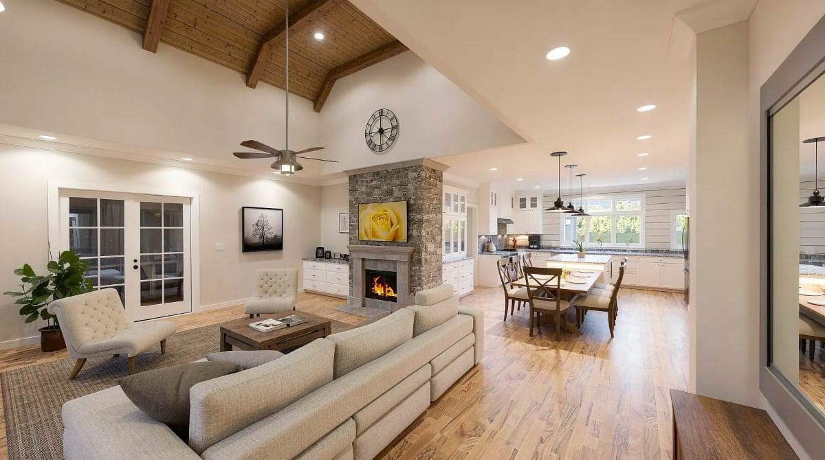 Plan 28925JJ: Flexible 3-Bed Modern Farmhouse with Semi-Detached Garage - 1895 Sq Ft - Image #7 - Country, Farmhouse, Modern Farmhouse, Ranch, Traditional