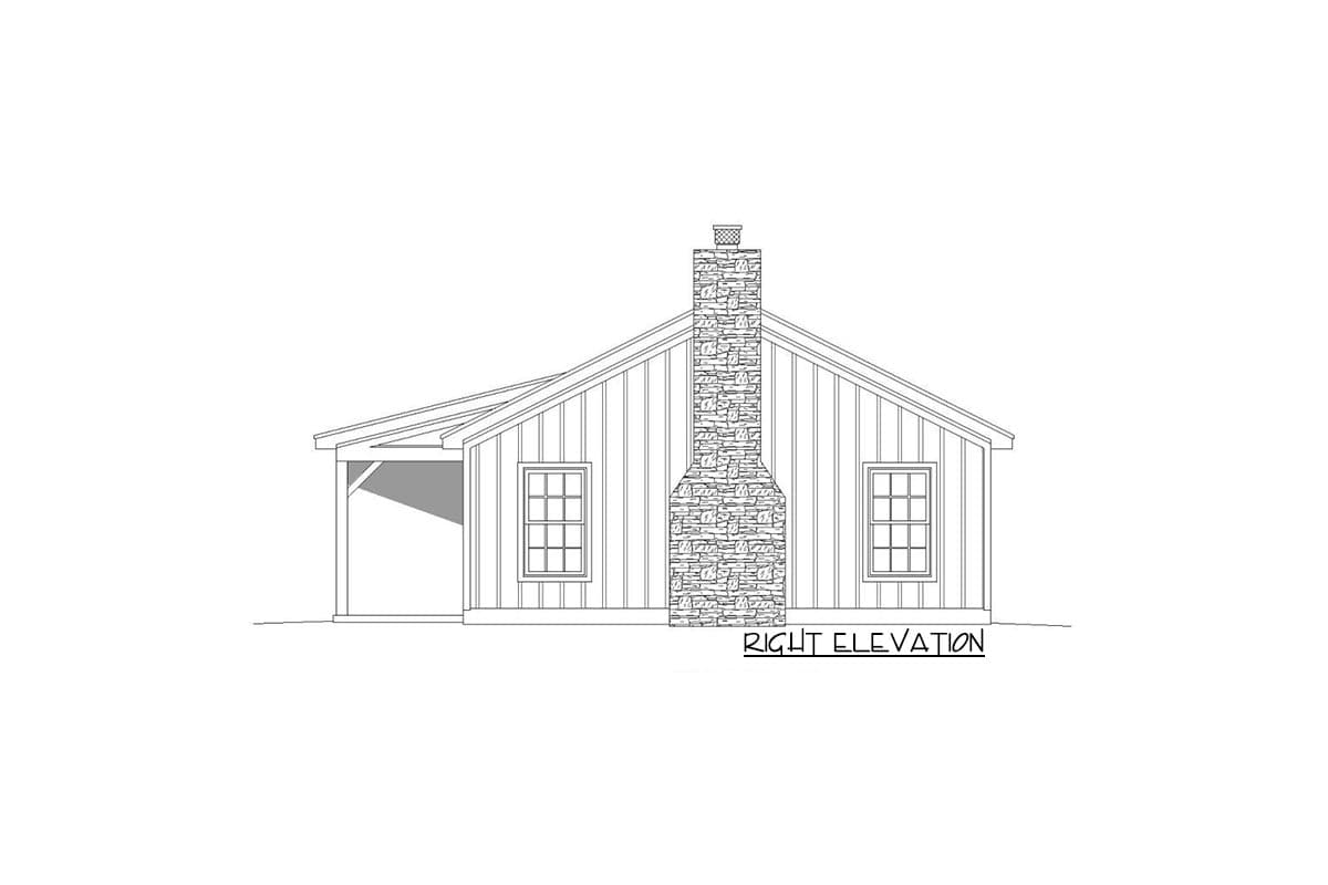 Plan 68529VR: Affordable 2-Bed Country Ranch Home Plan - Image #7 - Country, Ranch, Southern, Traditional