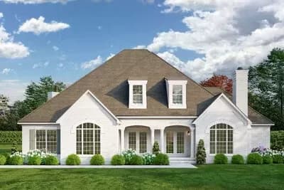4-Bed French Country House Plan with Outdoor Living Space - 3526 Sq Ft