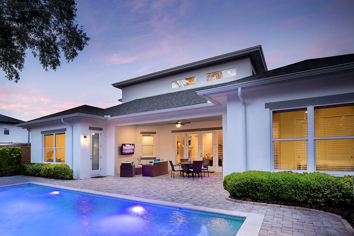 Plan 33205ZR:  Transitional House Plan with Flex Room and Outdoor Kitchen - 3582 Sq Ft - Image #25 - Coastal, Coastal Contemporary, Contemporary, New American, Southern, Transitional