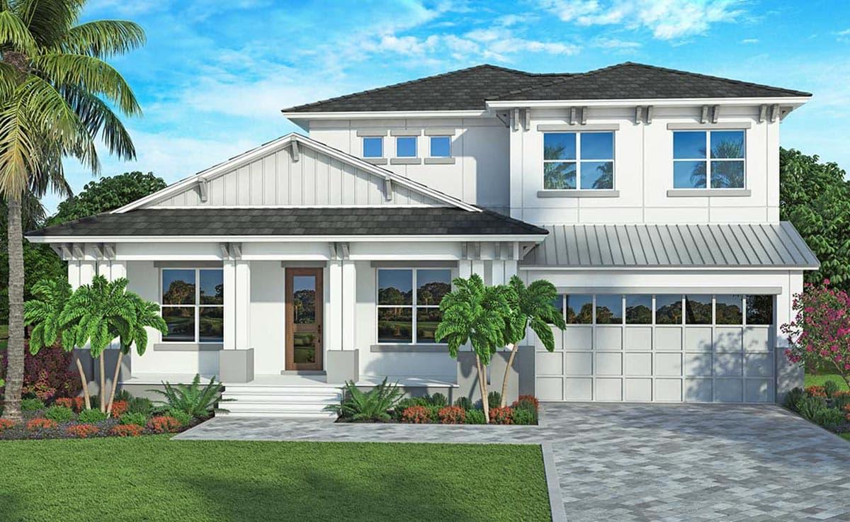 Plan 33205ZR:  Transitional House Plan with Flex Room and Outdoor Kitchen - 3582 Sq Ft - Image #26 - Coastal, Coastal Contemporary, Contemporary, New American, Southern, Transitional