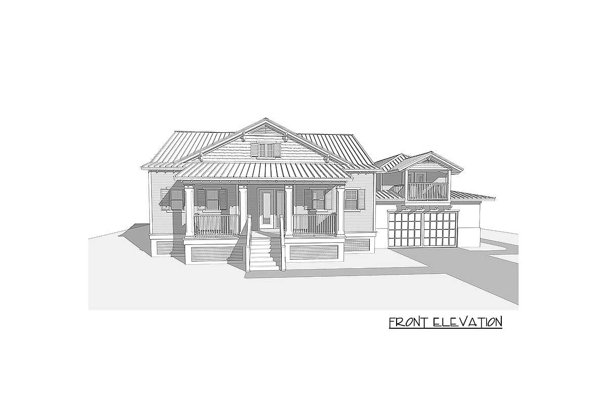 Plan 33207ZR: 2500 Square Foot Contemporary Coastal House Plan with Upstairs Studio - Image #21 - Beach, Coastal, Coastal Contemporary, Contemporary, Cottage, Florida-Style, Low Country, New American