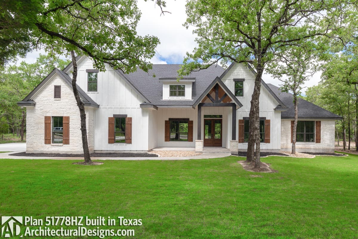 build gallery item - Architectural Designs House Plan 51778HZ comes to life in Texas