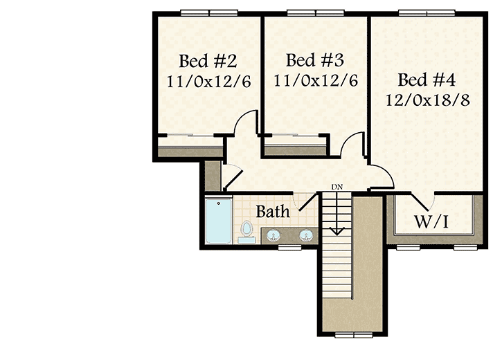 Plan 85245MS: Exclusive Modern Farmhouse Plan with Master On Main - Floor Plan - 2nd Floor - Country, Farmhouse, Modern Farmhouse, Traditional
