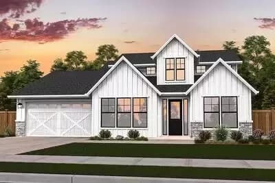 Exclusive Modern Farmhouse Plan with Master On Main