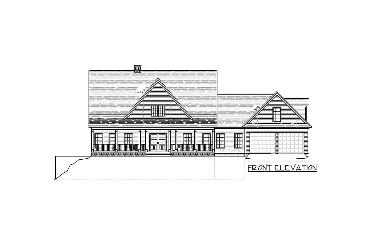 Plan 77639FB: Modern Farmhouse Plan with Bonus Room and Optional Finished Lower Level - Image #10 - Country, Farmhouse, Southern