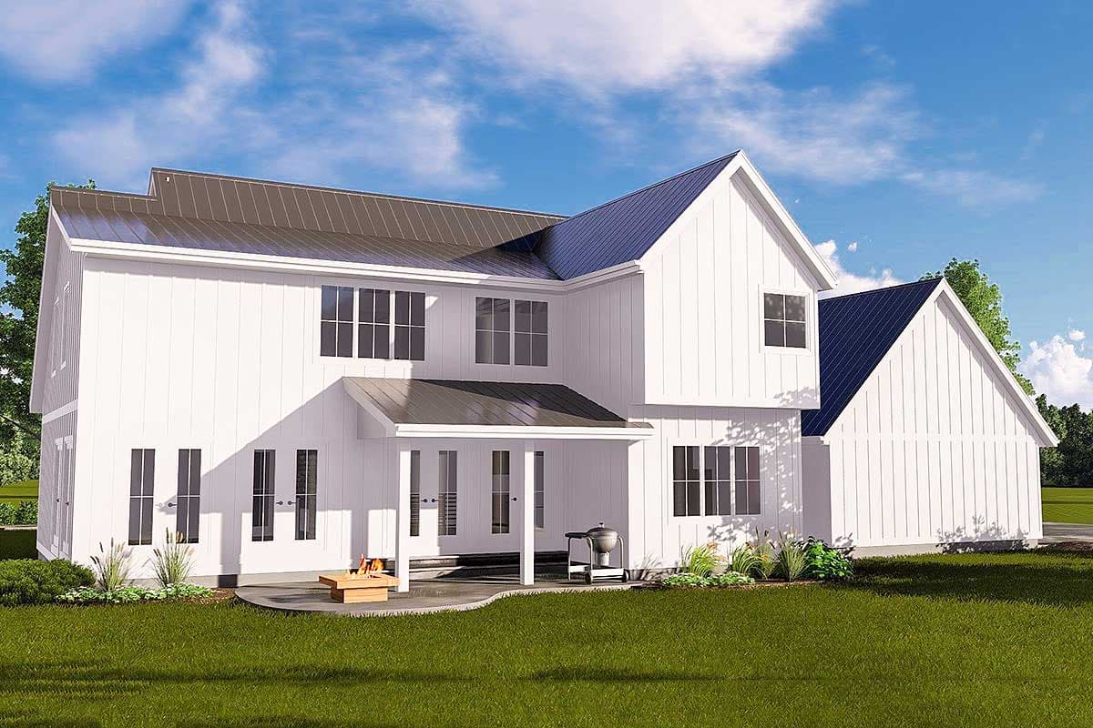 Plan 62736DJ: 4-Bed Modern Farmhouse with Double-Sided Interior Fireplace - Image #7 - Country, Farmhouse, Modern Farmhouse, Southern, Traditional
