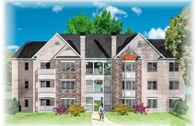 12-Unit 3-Story Apartment Complex Plan with 1, 2 and 3 Bedroom Units
