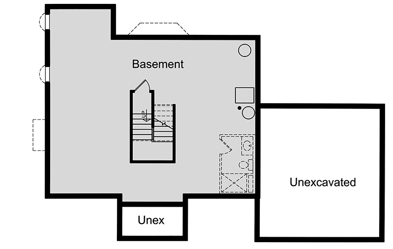 Plan 39275ST: Prairie Style House Plan with Open Layout - Floor Plan - Lower Level - Northwest, Prairie
