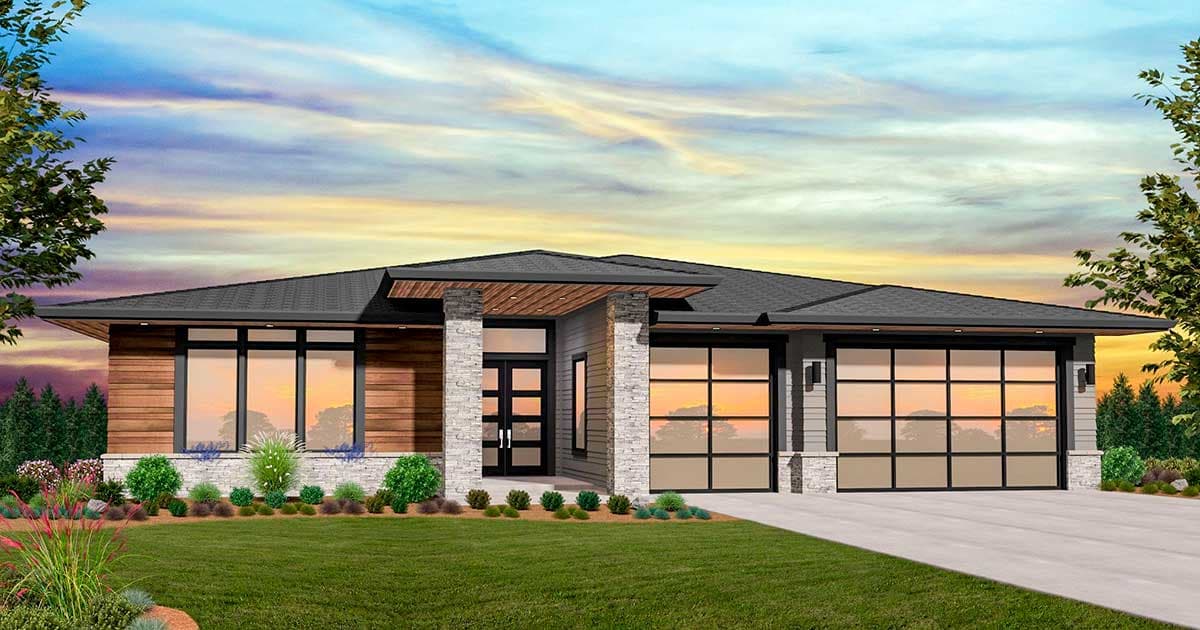 Plan 85247MS: Sun-Filled Exclusive Modern Prairie Home with Casita - Image #27 - Mid Century Modern, Modern, Northwest, Prairie
