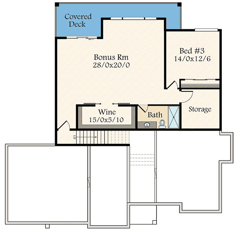 Plan 85248MS: Exclusive Modern House Plan with Vaulted Casita and Wine Room  - Floor Plan - Lower Level - Contemporary, Mid Century Modern, Modern, Northwest