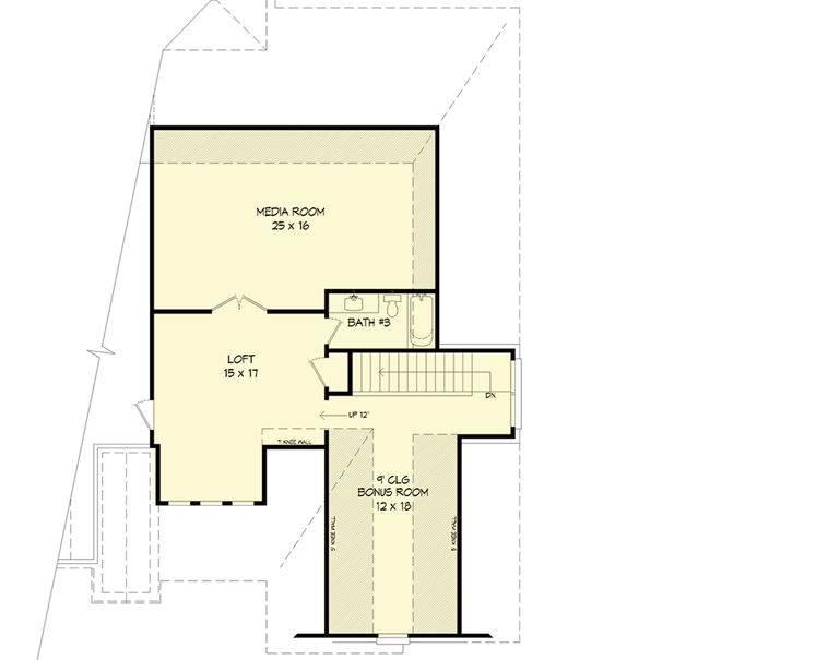 Plan 68531VR: Hill Country House Plan with Second Floor Options - 2850 Sq Ft - Floor Plan - Optional 2nd Floor Plan - Country, Ranch