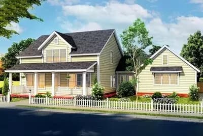 Country House Plan with First Floor Master