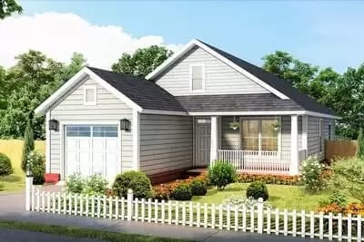 Simple 3-Bed House Plan with a Narrow Footprint