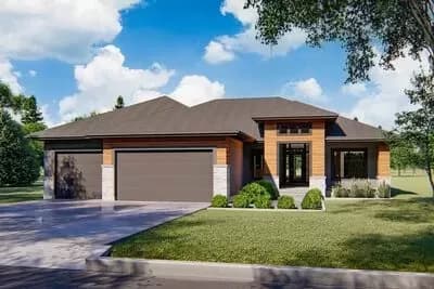 3-Bed 1-Story House Plan with Modern Styling - 2105 Sq Ft