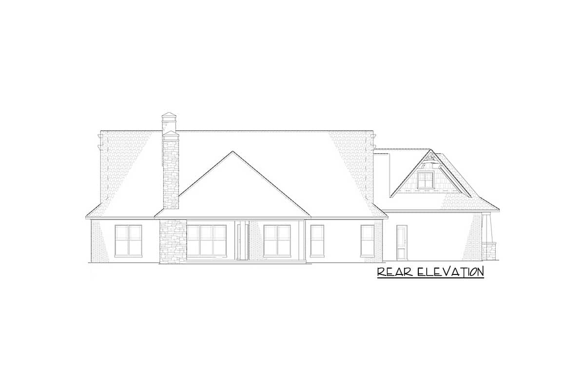 Plan 60711ND: 3-Bed Rugged Home Plan with Split Bedroom Layout - 2768 Sq Ft - Image #31 - Craftsman, Hill Country, Mountain, Northwest, Ranch, Rustic