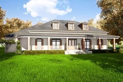 3-Bed House Plan with 8'-Deep Front Porch and Upstairs Bonus Room