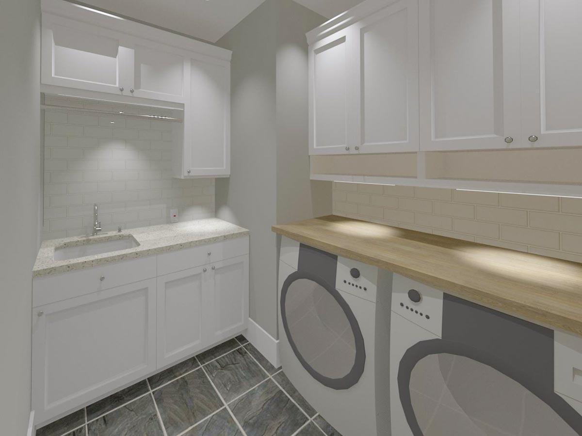 Plan 765001TWN: Craftsman Cottage House Plan with L-Shaped Porch in Back - 2880 Sq Ft - Image #36 - Bungalow, Cottage, Country, Craftsman, Traditional