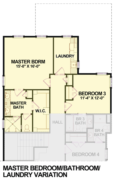 Plan 765001TWN: Craftsman Cottage House Plan with L-Shaped Porch in Back - 2880 Sq Ft - Floor Plan - Alternate 2nd Level Layout (included w/ plans) - Bungalow, Cottage, Country, Craftsman, Traditional
