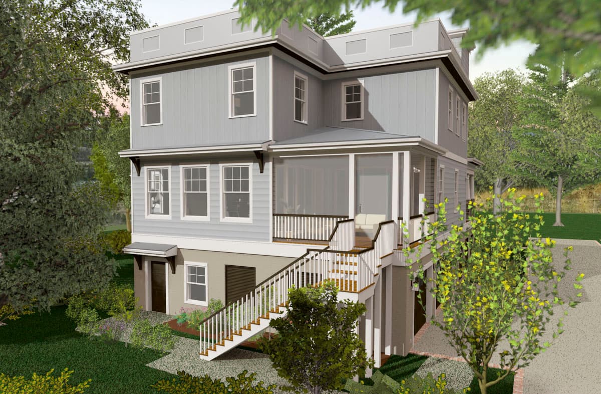 Plan 765004TWN: Exciting Beach House Plan with Rooftop Garden - Image #9 - Beach, Coastal, Low Country, Northwest, Vacation