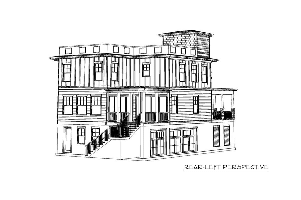 Plan 765004TWN: Exciting Beach House Plan with Rooftop Garden - Image #11 - Beach, Coastal, Low Country, Northwest, Vacation