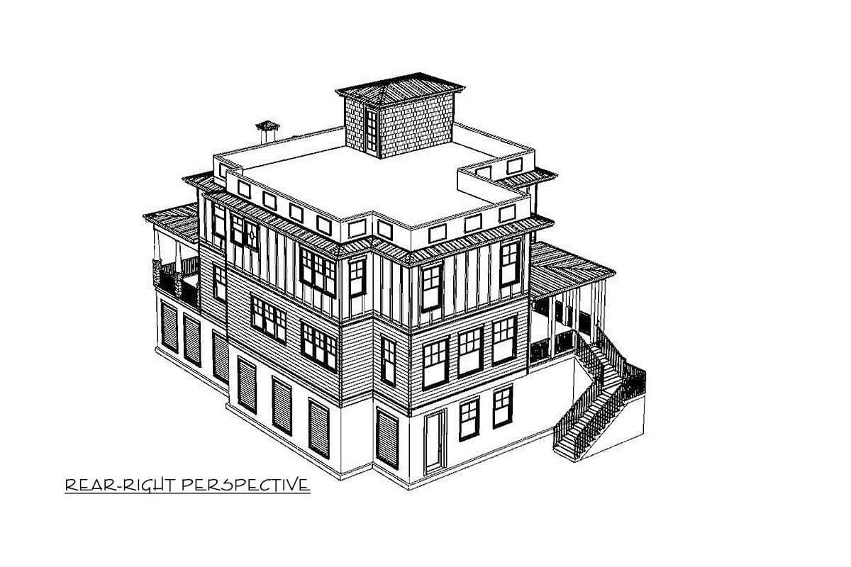 Plan 765004TWN: Exciting Beach House Plan with Rooftop Garden - Image #12 - Beach, Coastal, Low Country, Northwest, Vacation
