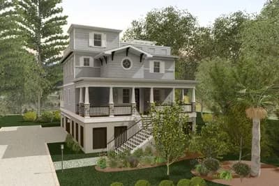 Exciting Beach House Plan with Rooftop Garden