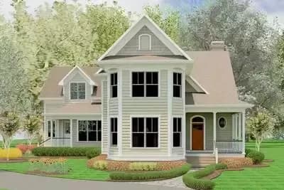 Victorian House Plan with Upstairs Sleeping Loft