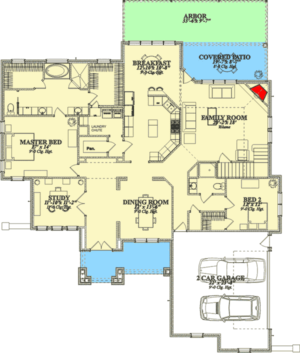 Plan 86304HH: Excellent Curb Appeal - Floor Plan - Main Level - Southern, Traditional