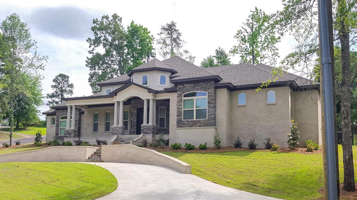 Plan 86305HH: One-Story House Plan with Octagonal Study and Exercise Room with Full Bath - Image #4 - Florida-Style, Mediterranean, Spanish, Transitional