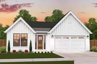 3-Bed Exclusive Country Home Plan with a Modern Flair - 1668 Sq Ft