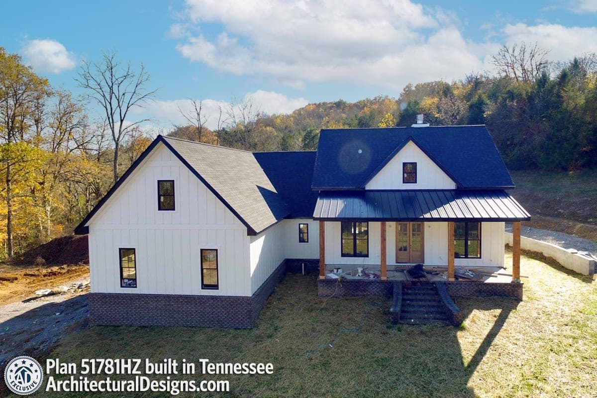 Plan 51781HZ: Exclusive 3 Bed Farmhouse Plan with Optional Bonus Room - Image #7 - Country, Farmhouse, Modern Farmhouse, Southern