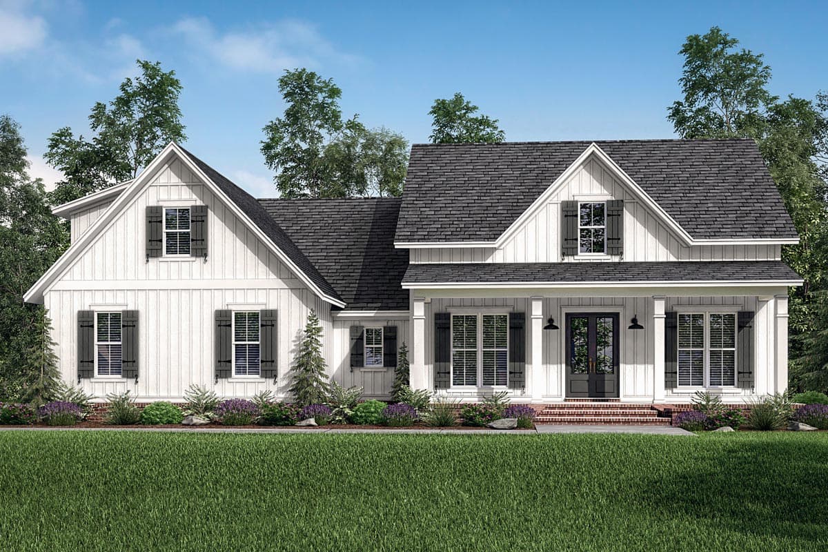 Plan 51781HZ: Exclusive 3 Bed Farmhouse Plan with Optional Bonus Room - Image #5 - Country, Farmhouse, Modern Farmhouse, Southern