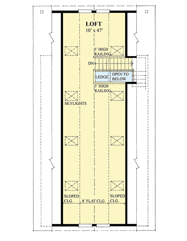 Plan 9846SW: Detached Garage with Workshop and Loft - Floor Plan - 2nd Floor