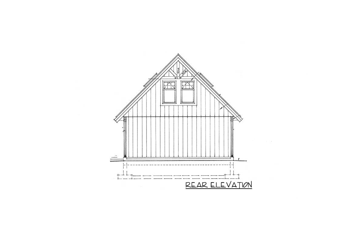 Plan 9846SW: Detached Garage with Workshop and Loft - Image #4