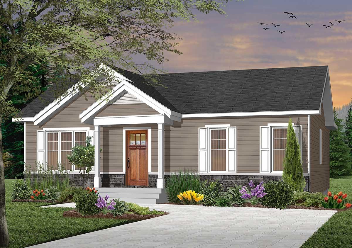 Plan 22499DR: 3-Bed House Plan with Alternate Versions - Image #4 - Country, Northwest, Ranch, Traditional