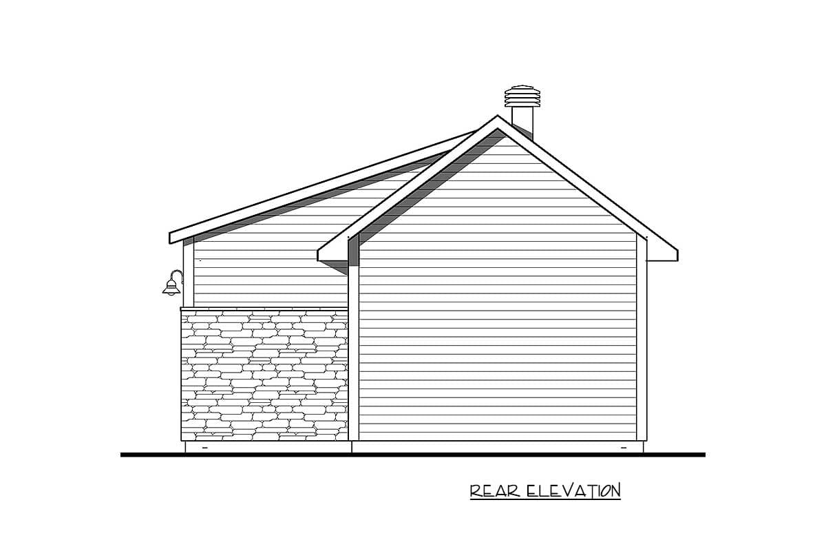 Plan 22505DR: Detached Garage Plan with Interior Work Space - 464 Sq Ft - Image #6 - Craftsman