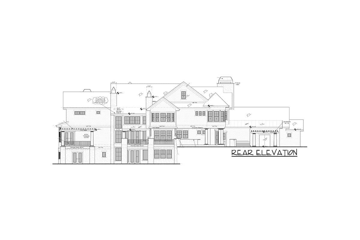 Plan 95054RW: Grand Shingle Style House Plan with Large Home Office with Fireplace - 5887 Sq Ft - Image #18 - Rustic, Shingle, Traditional