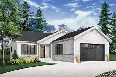 Affordable 2-Bed Home Plan with Alternate Layout