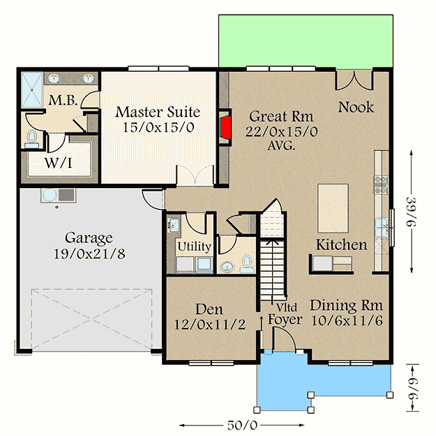 Plan 85252MS: Exclusive New American House Plan with Alternate Exterior - Floor Plan - Main Level - Country, Craftsman, Farmhouse, Modern Farmhouse, New American, Northwest
